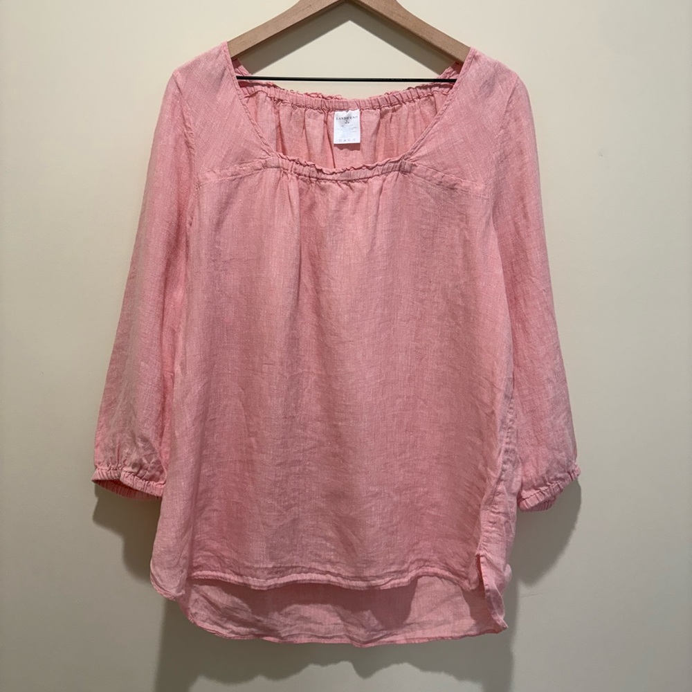 Lands End 100%Linen Women’s Top - Picture 3 of 6